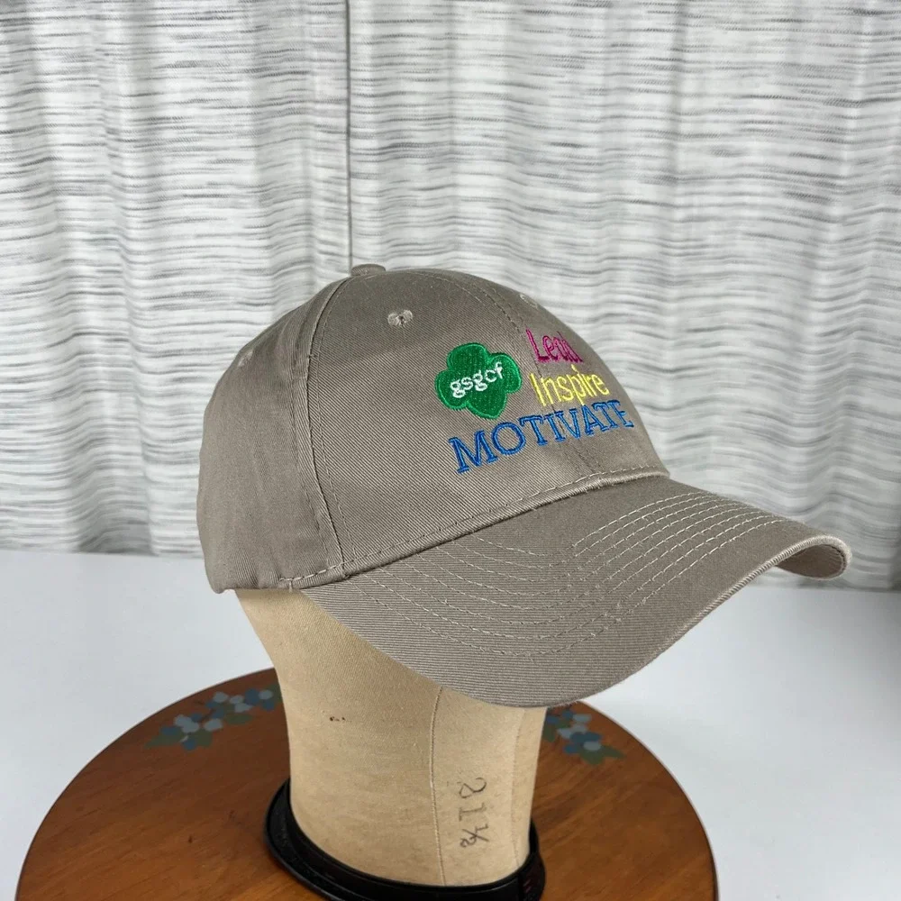 Port & Company Girl Scouts GSGCF Hat Khaki Lead Inspire Motivate Cap CP80A‎